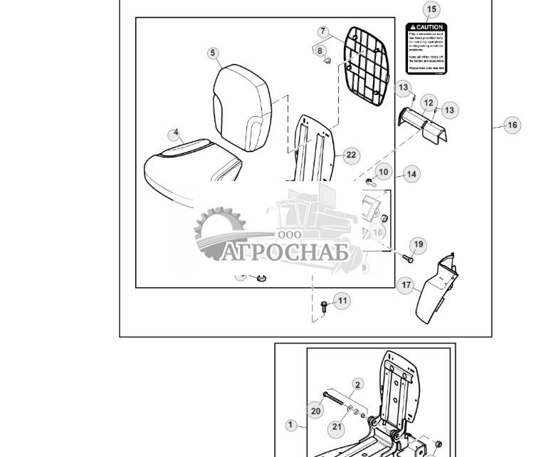 Навесное оборудование, сиденье стажера, ткань - ST75505 792.jpg